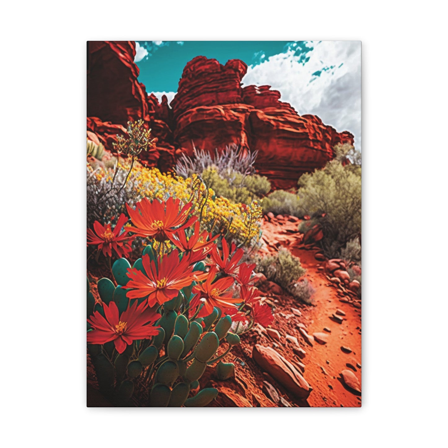 Desert Bloom Bohemian Canvas Print