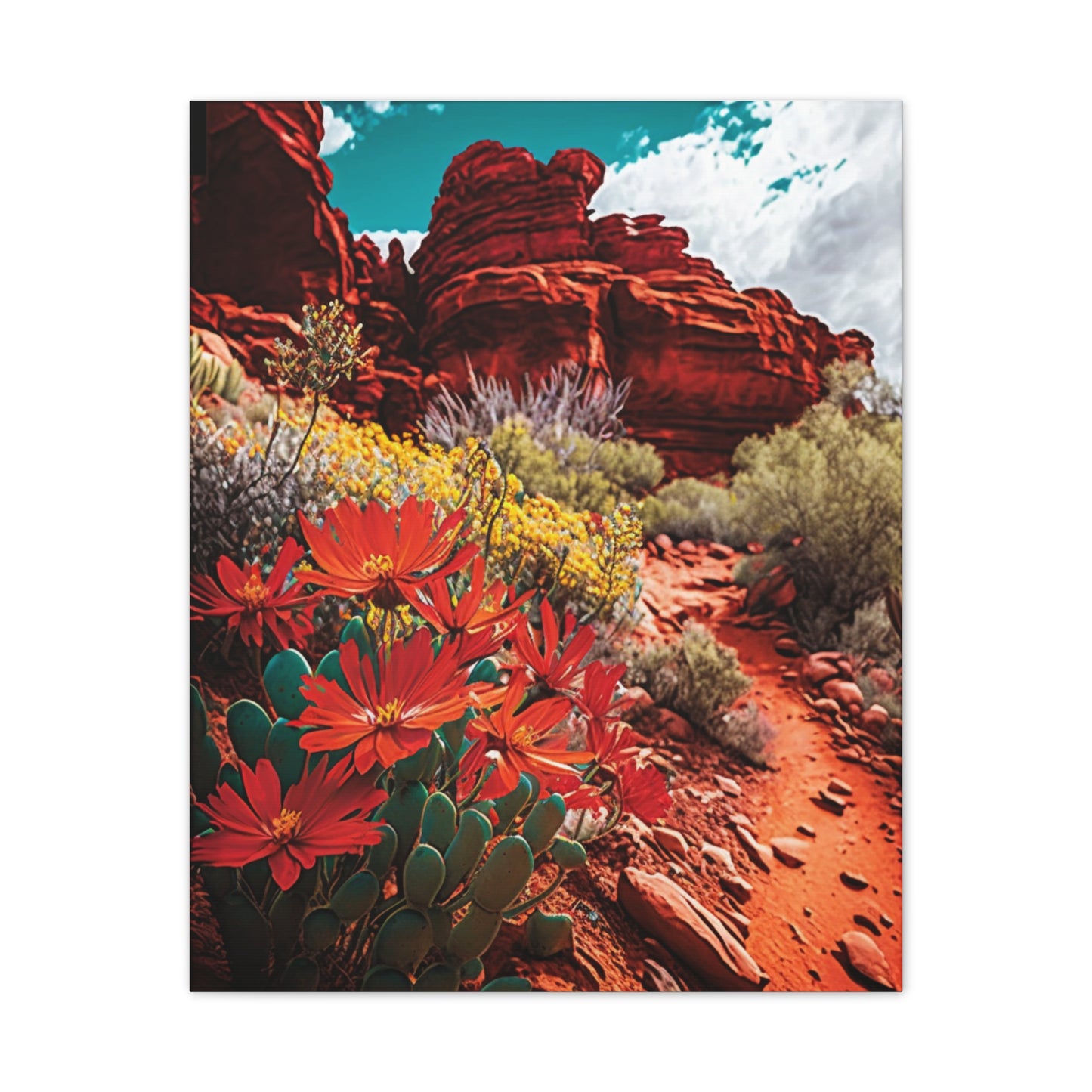 Desert Bloom Bohemian Canvas Print