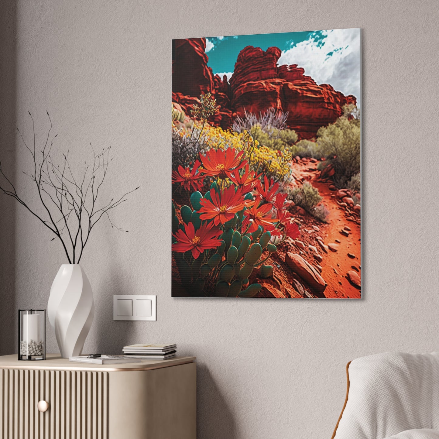 Desert Bloom Bohemian Canvas Print
