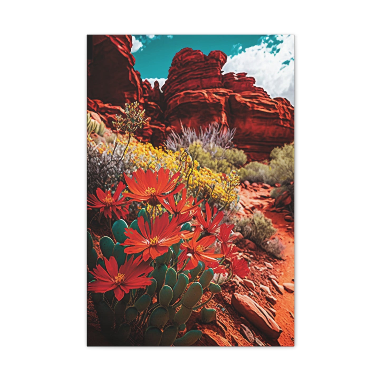 Desert Bloom Bohemian Canvas Print