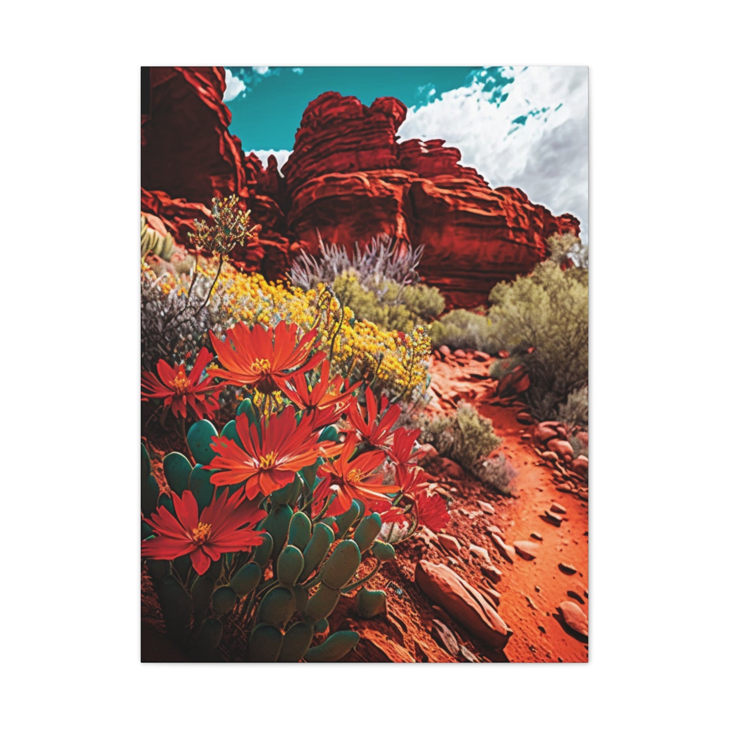 Desert Bloom Bohemian Canvas Print