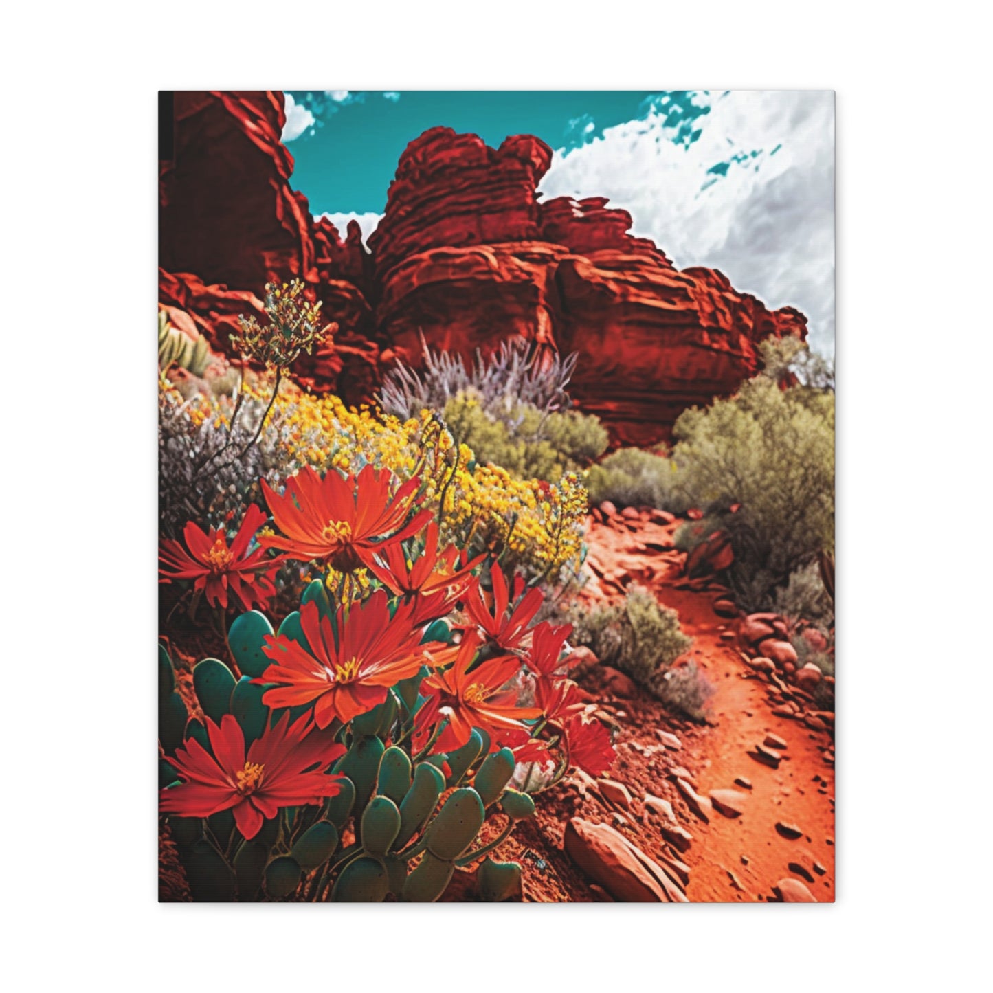 Desert Bloom Bohemian Canvas Print