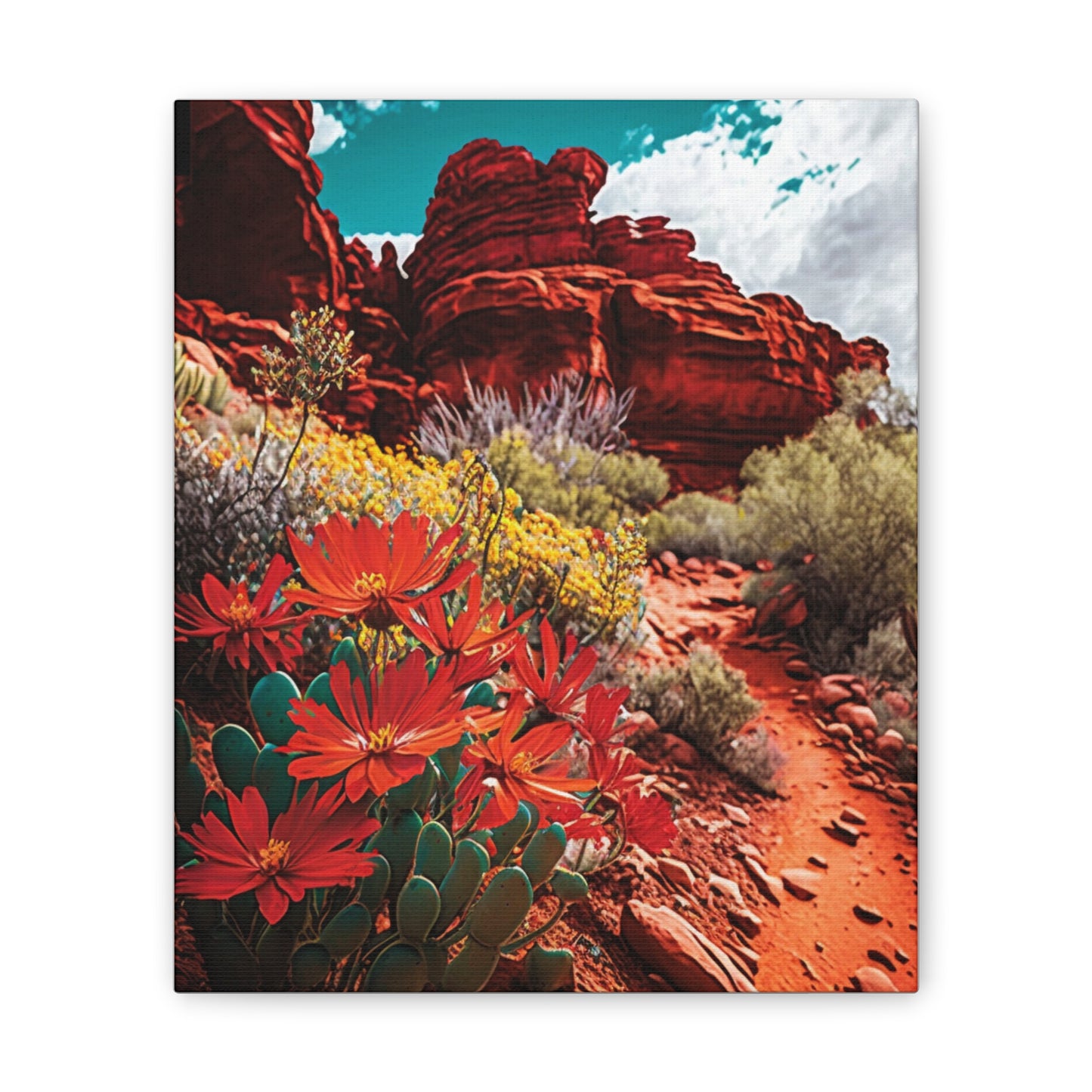 Desert Bloom Bohemian Canvas Print