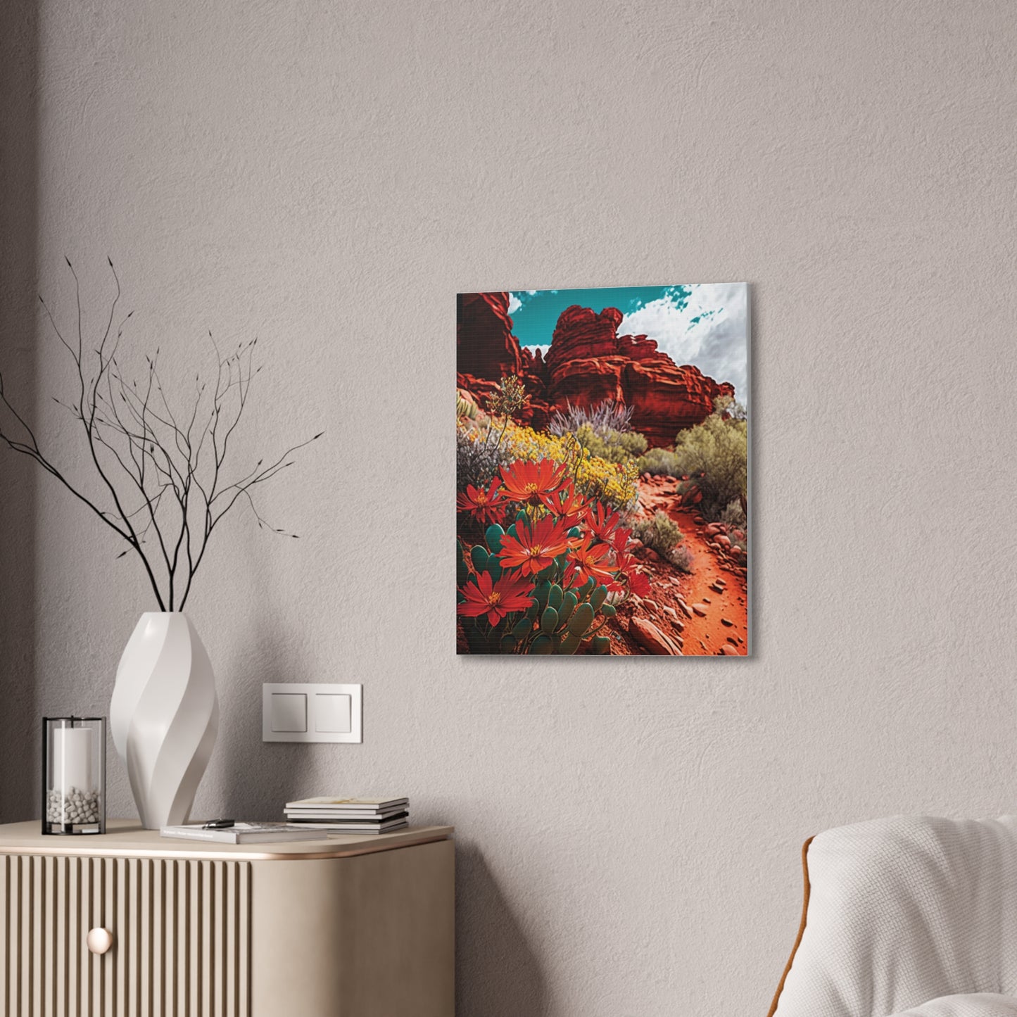 Desert Bloom Bohemian Canvas Print