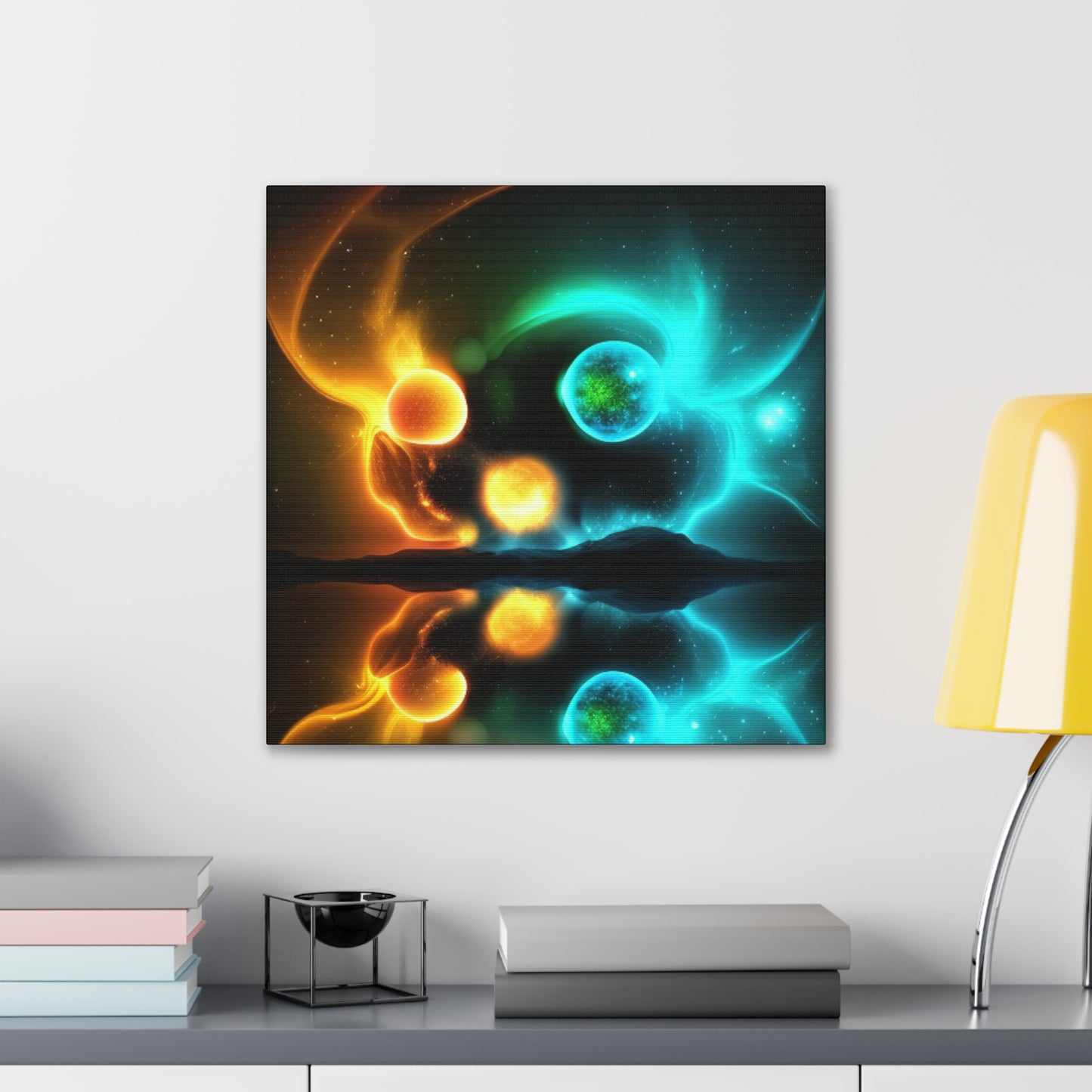 Aurora Harmony: Dance of Northern Lights Stretched Canvas Print