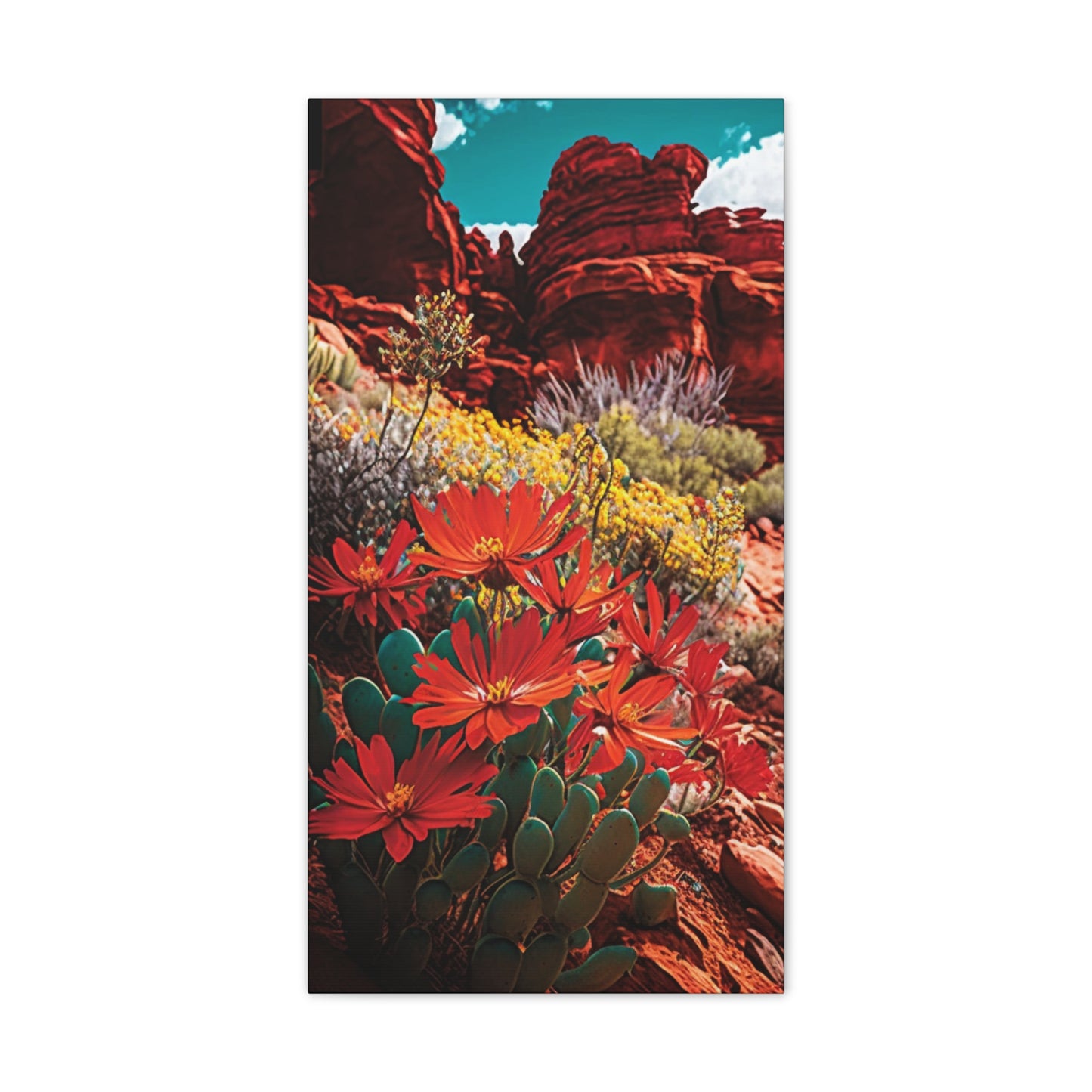 Desert Bloom Bohemian Canvas Print