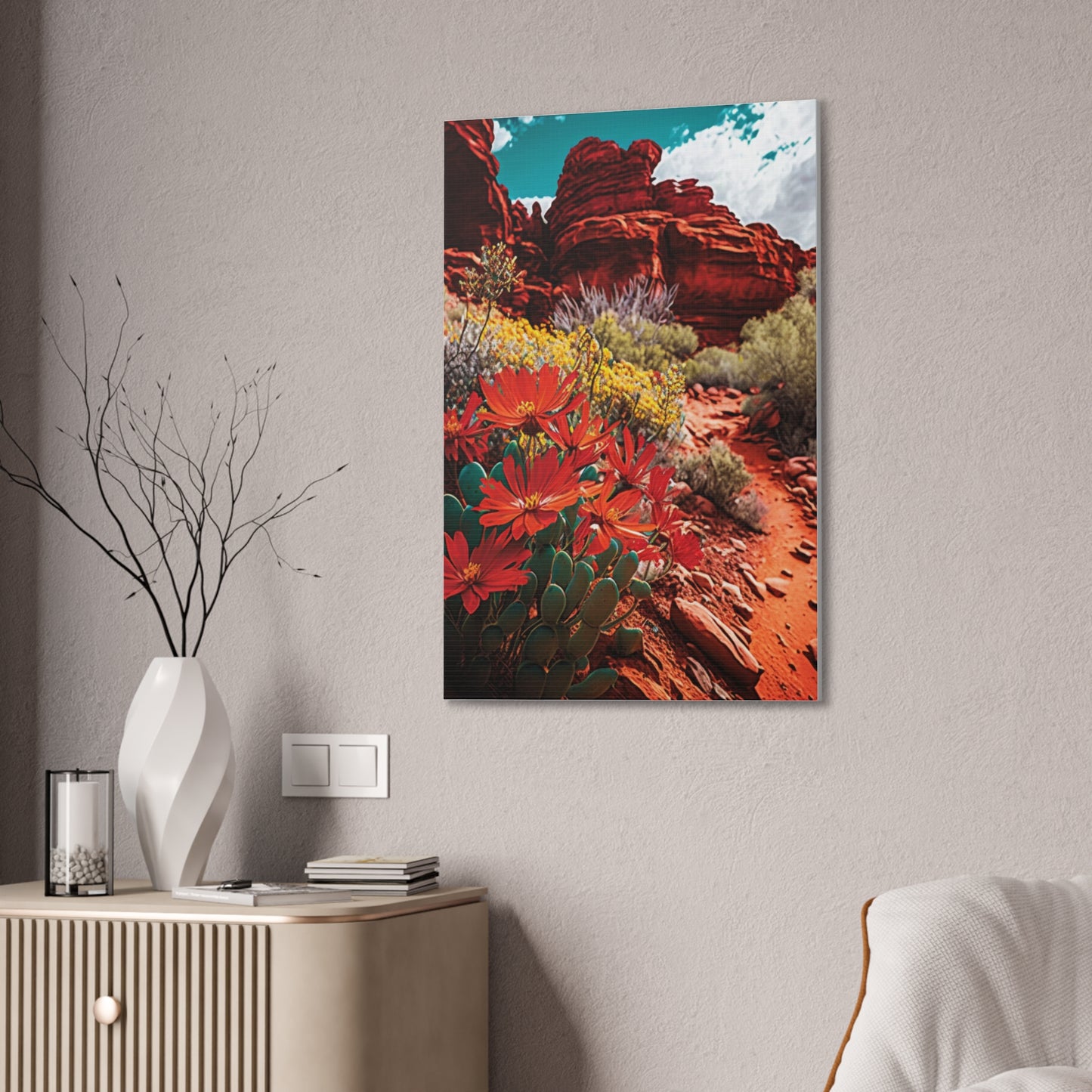 Desert Bloom Bohemian Canvas Print