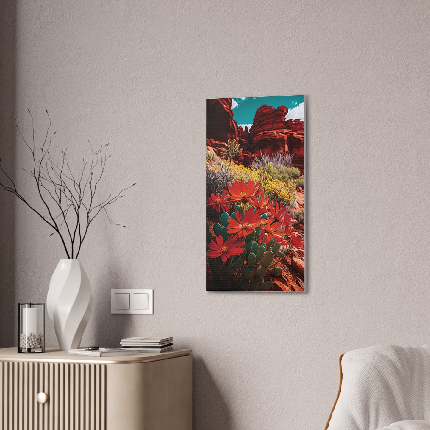 Desert Bloom Bohemian Canvas Print