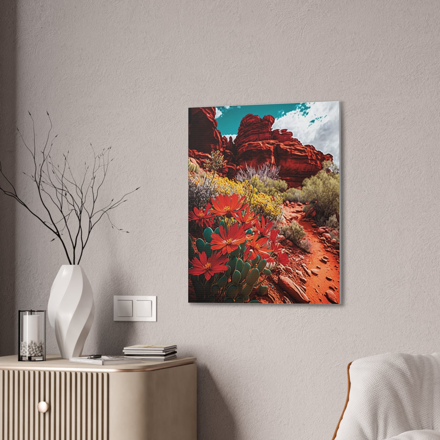 Desert Bloom Bohemian Canvas Print