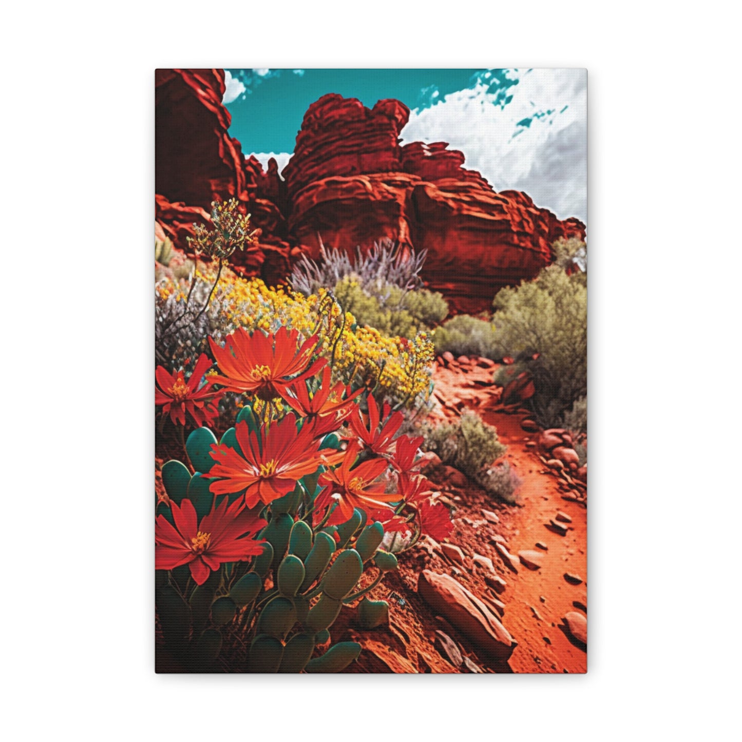 Desert Bloom Bohemian Canvas Print
