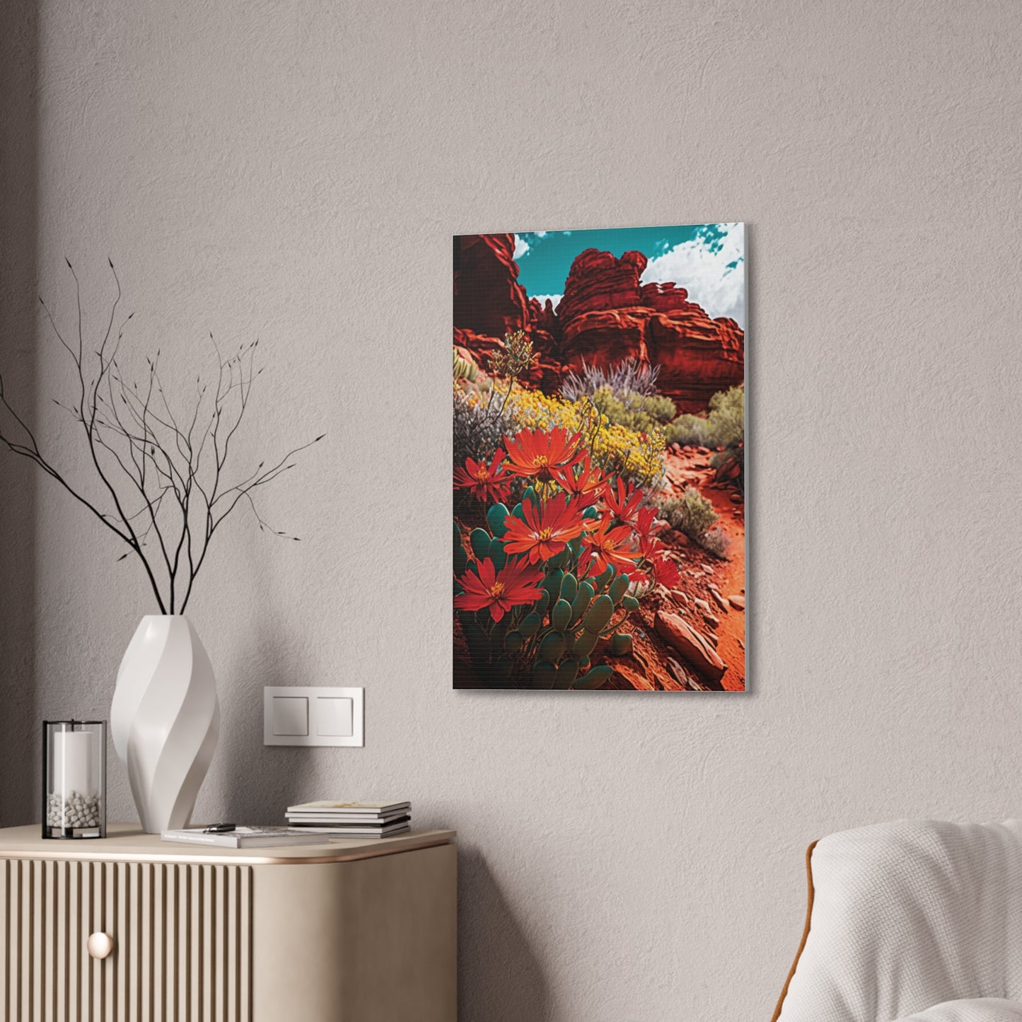 Desert Bloom Bohemian Canvas Print