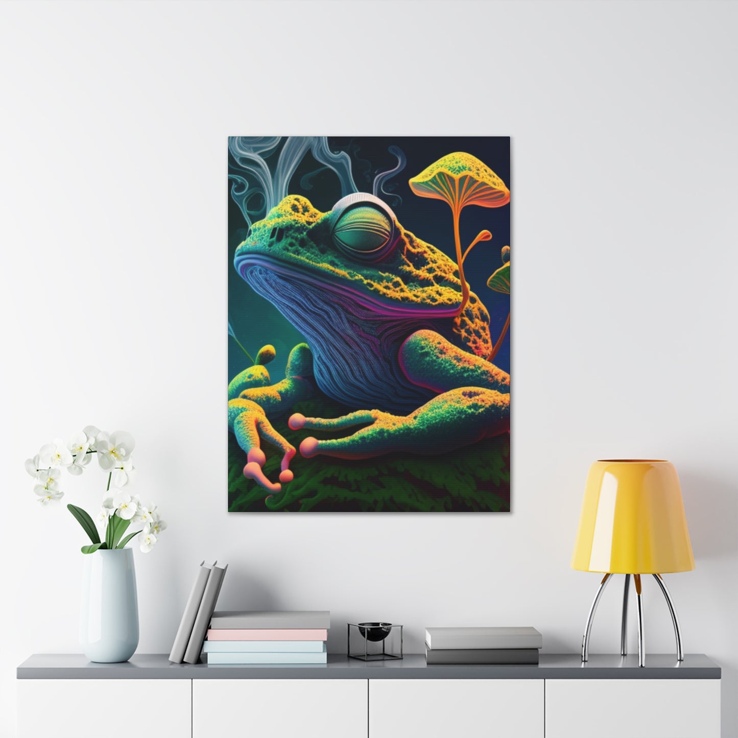 Psychedelic Frog Canvas