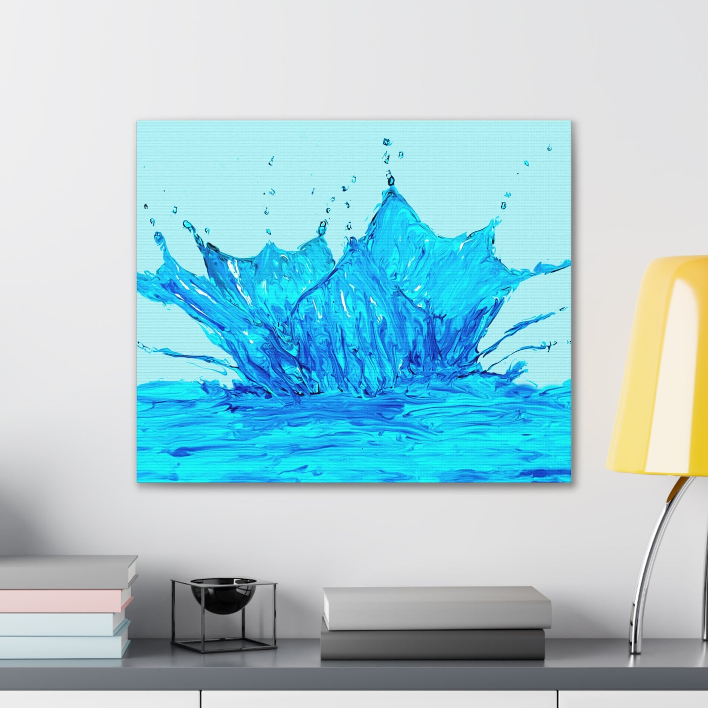 Splash of Life: Dynamic Water in Motion stretched canvas print