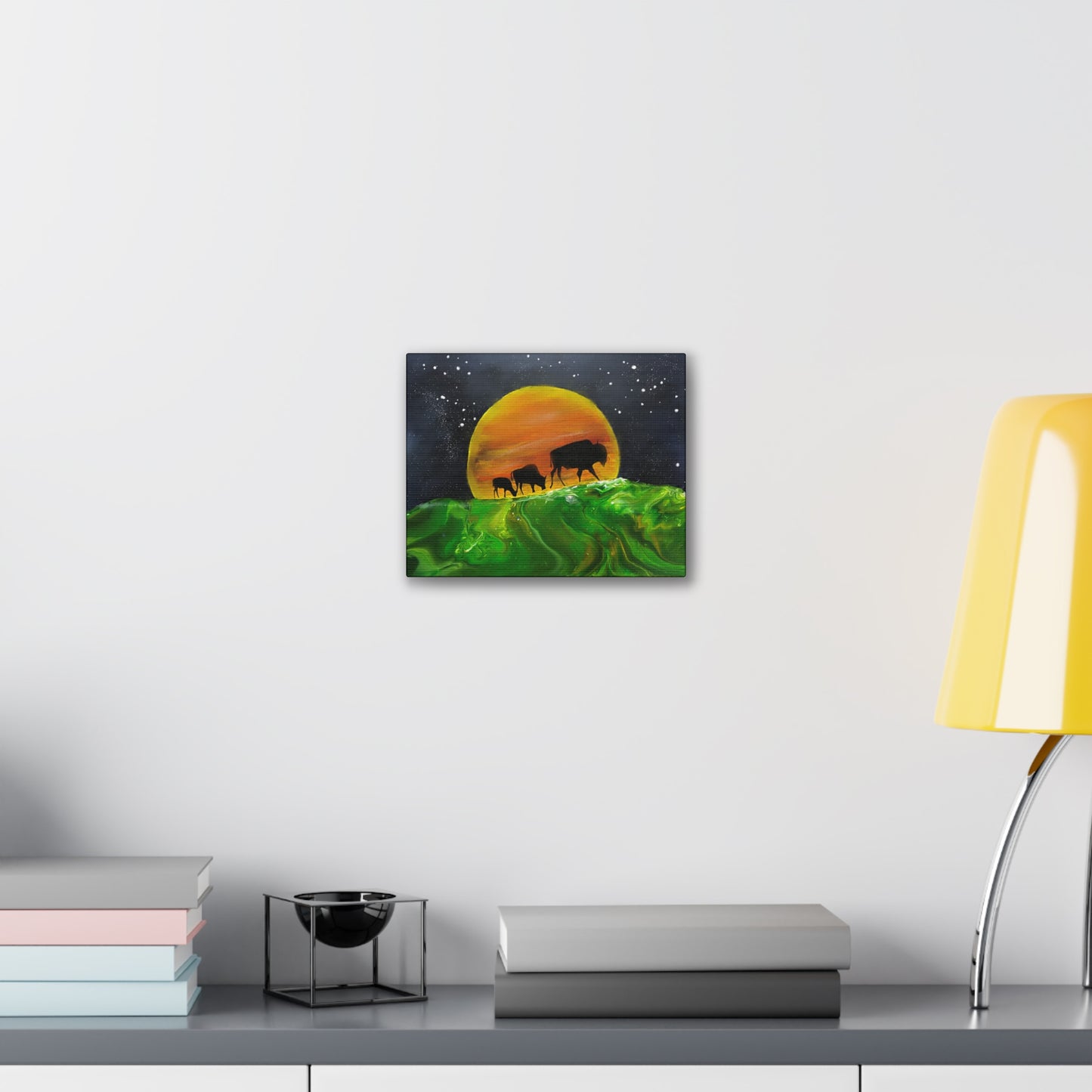 Majestic Bison Journey stretched canvas print