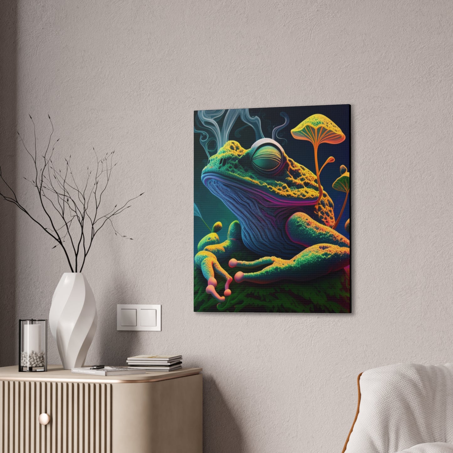 Psychedelic Frog Canvas