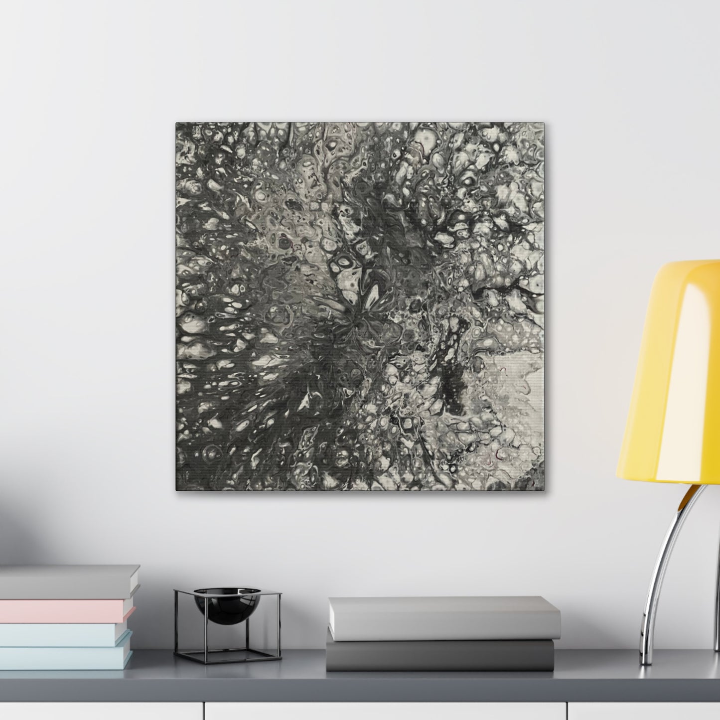 Monochrome Whirl Canvas