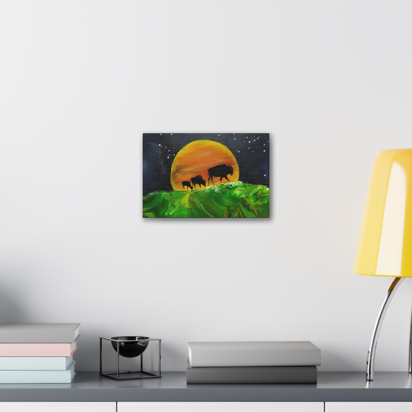Majestic Bison Journey stretched canvas print