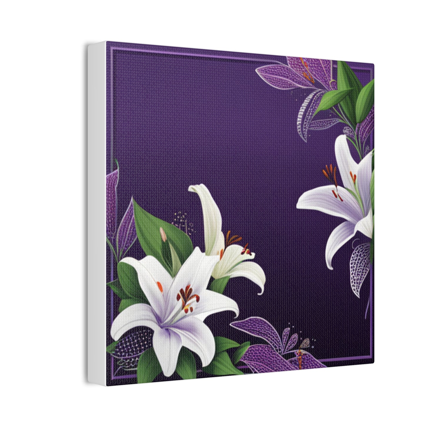 Lilies in Twilight Canvas