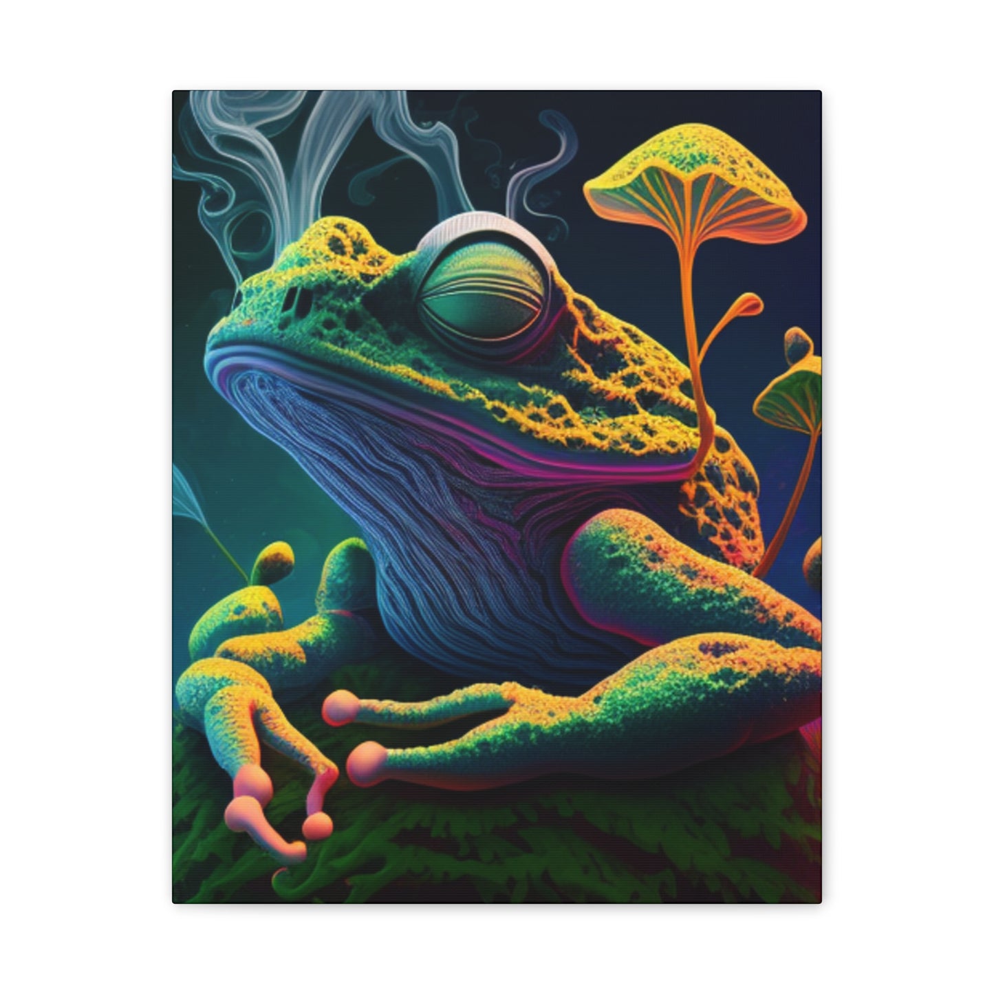 Psychedelic Frog Canvas