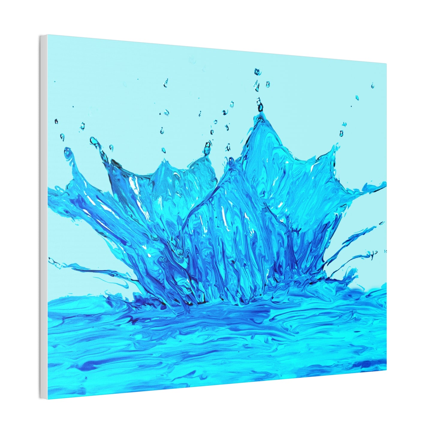 Splash of Life: Dynamic Water in Motion stretched canvas print