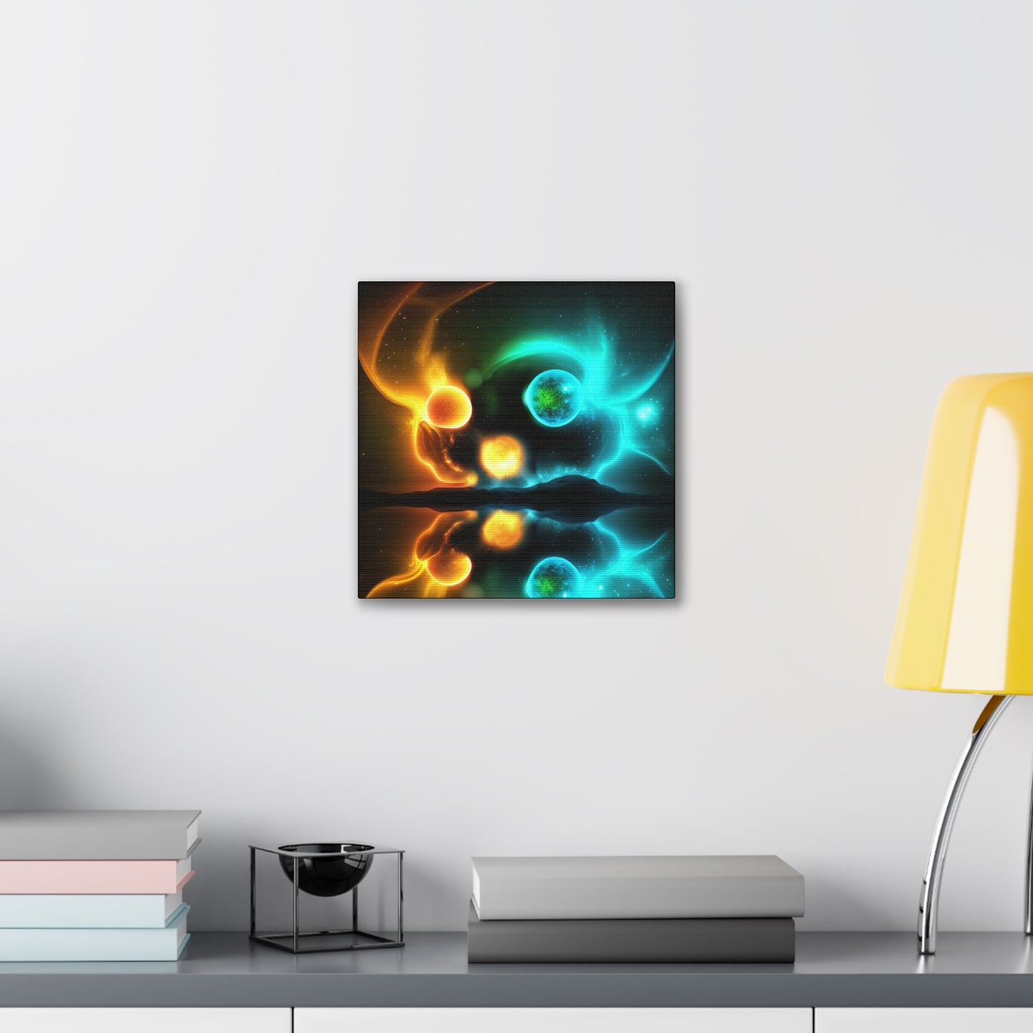 Aurora Harmony: Dance of Northern Lights Stretched Canvas Print