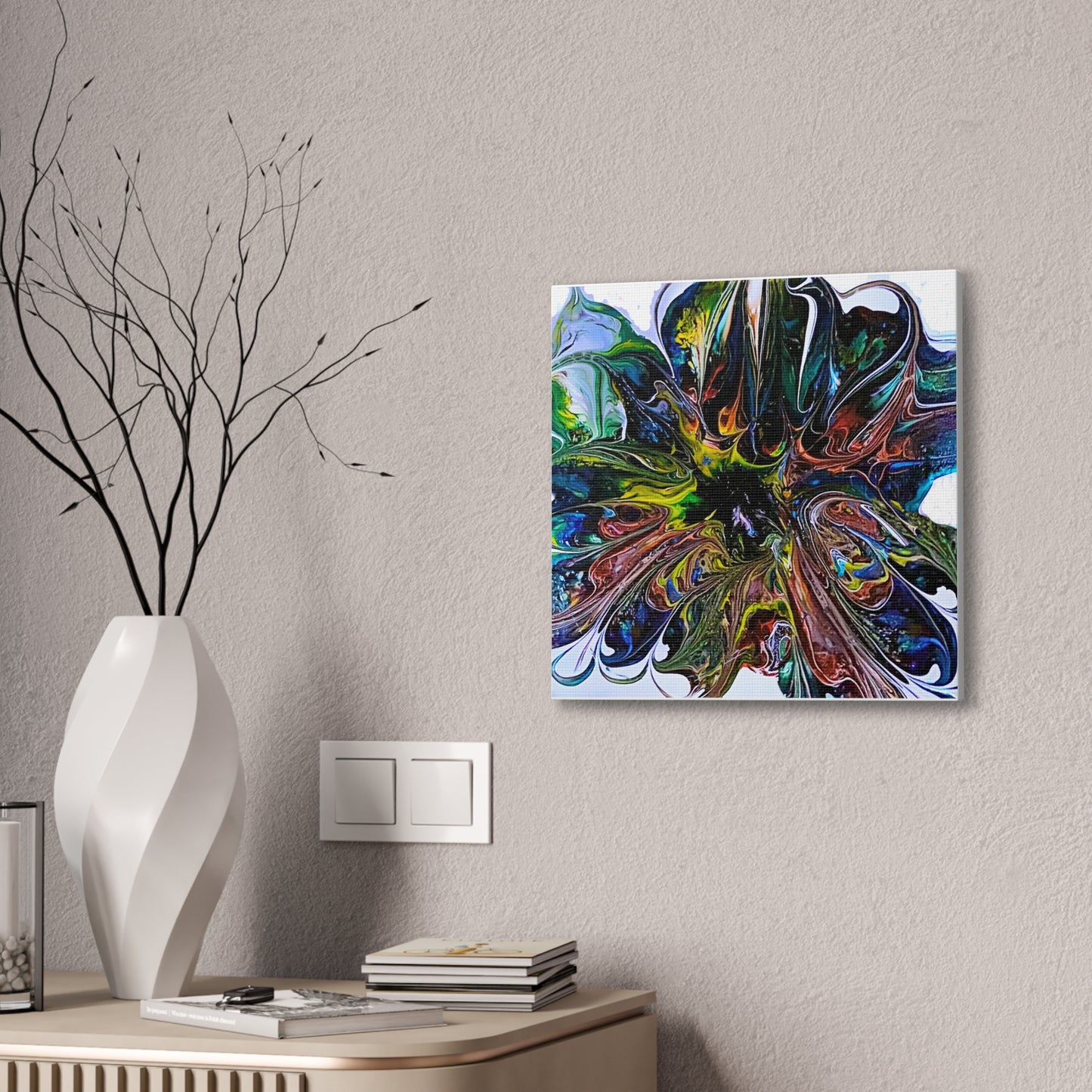 Color Burst Blossom Canvas