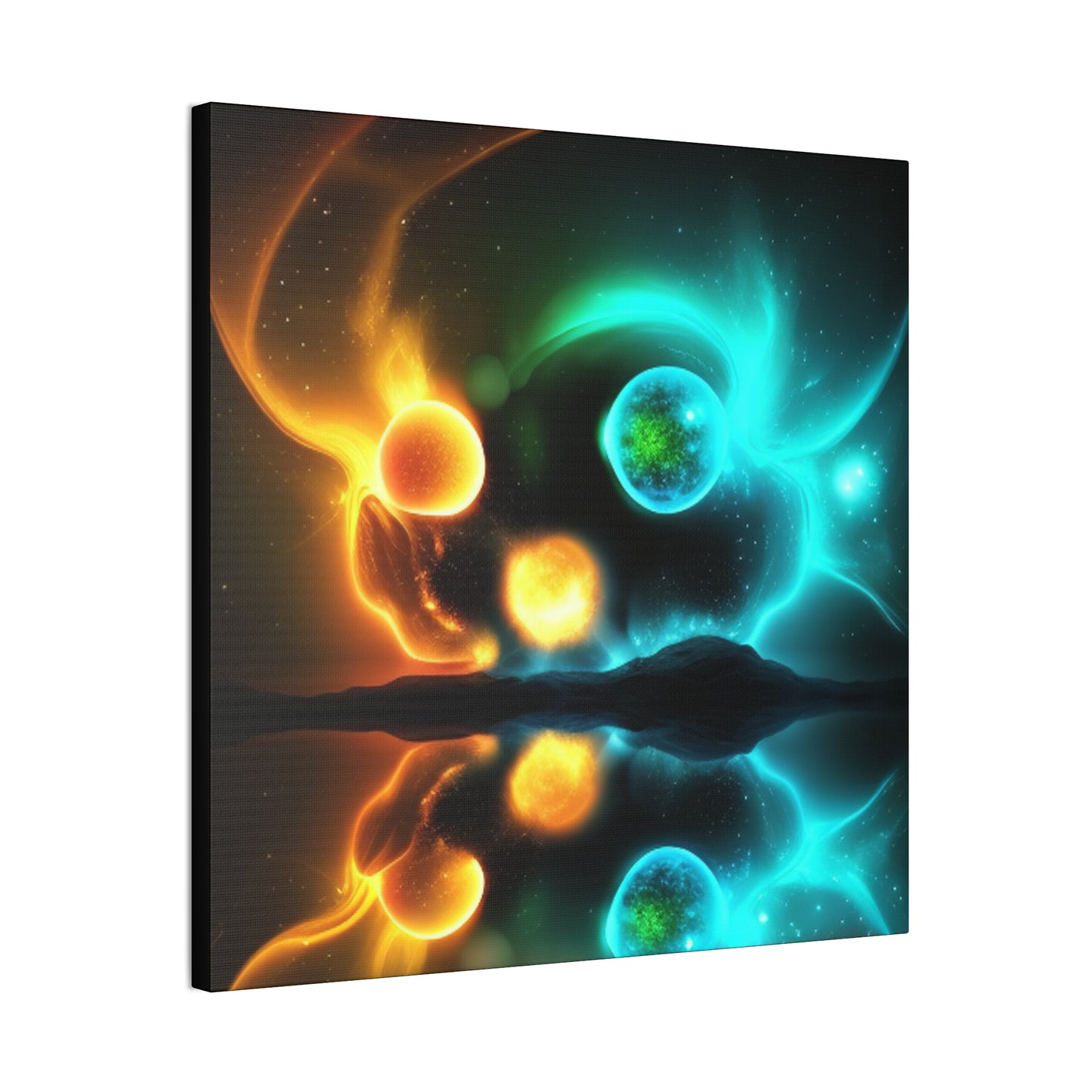 Aurora Harmony: Dance of Northern Lights Stretched Canvas Print