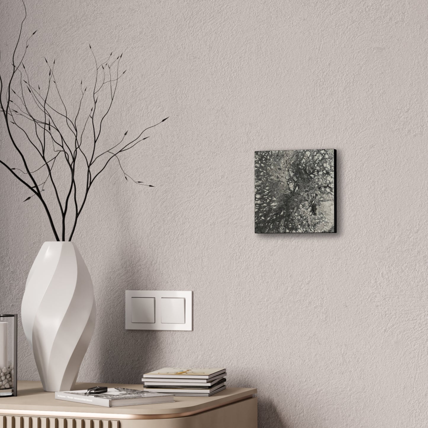 Monochrome Whirl Canvas