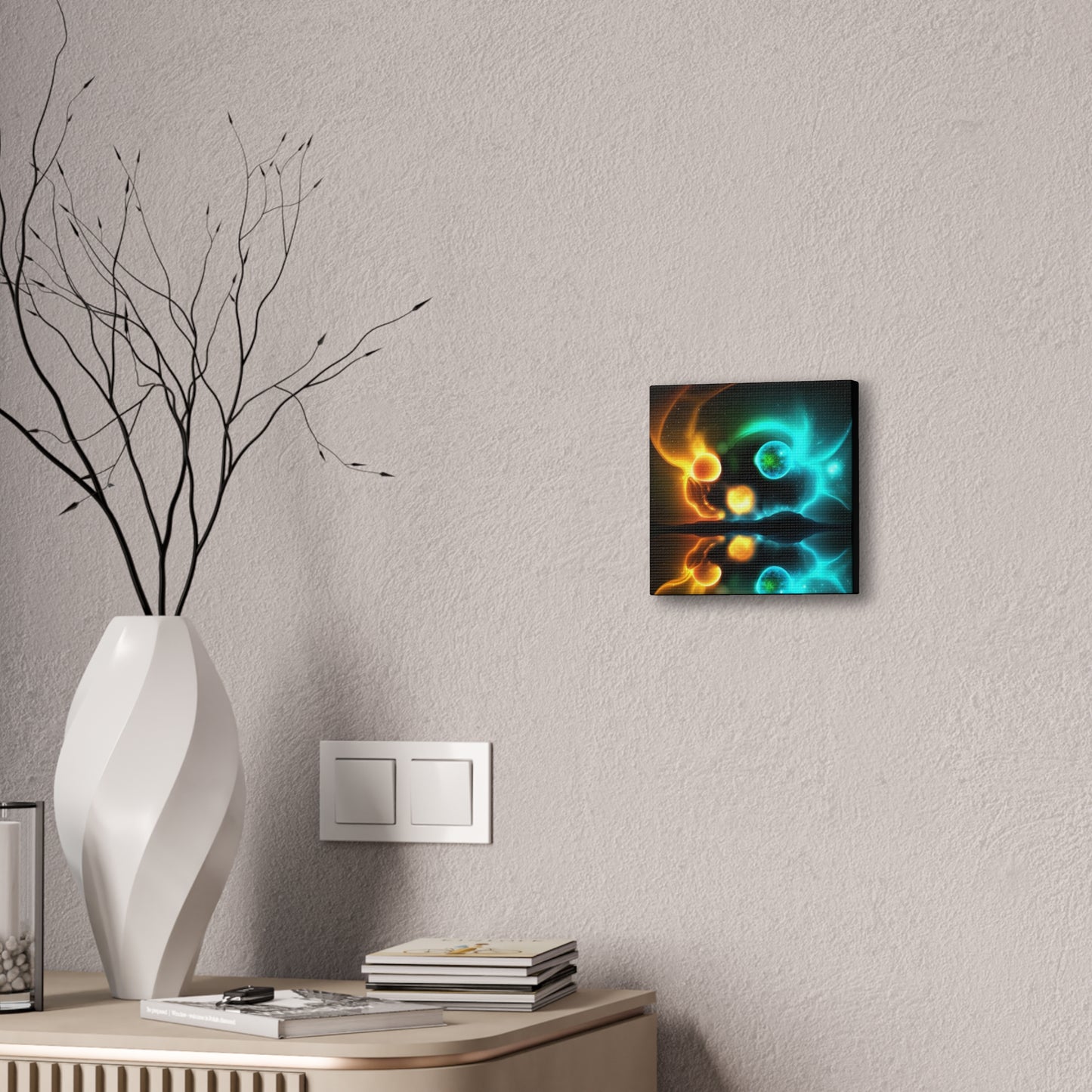 Aurora Harmony: Dance of Northern Lights Stretched Canvas Print