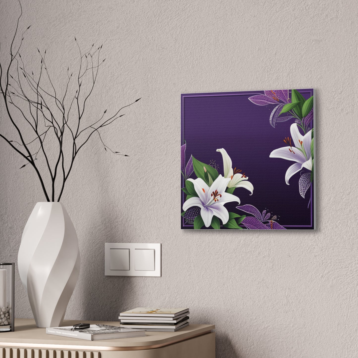 Lilies in Twilight Canvas