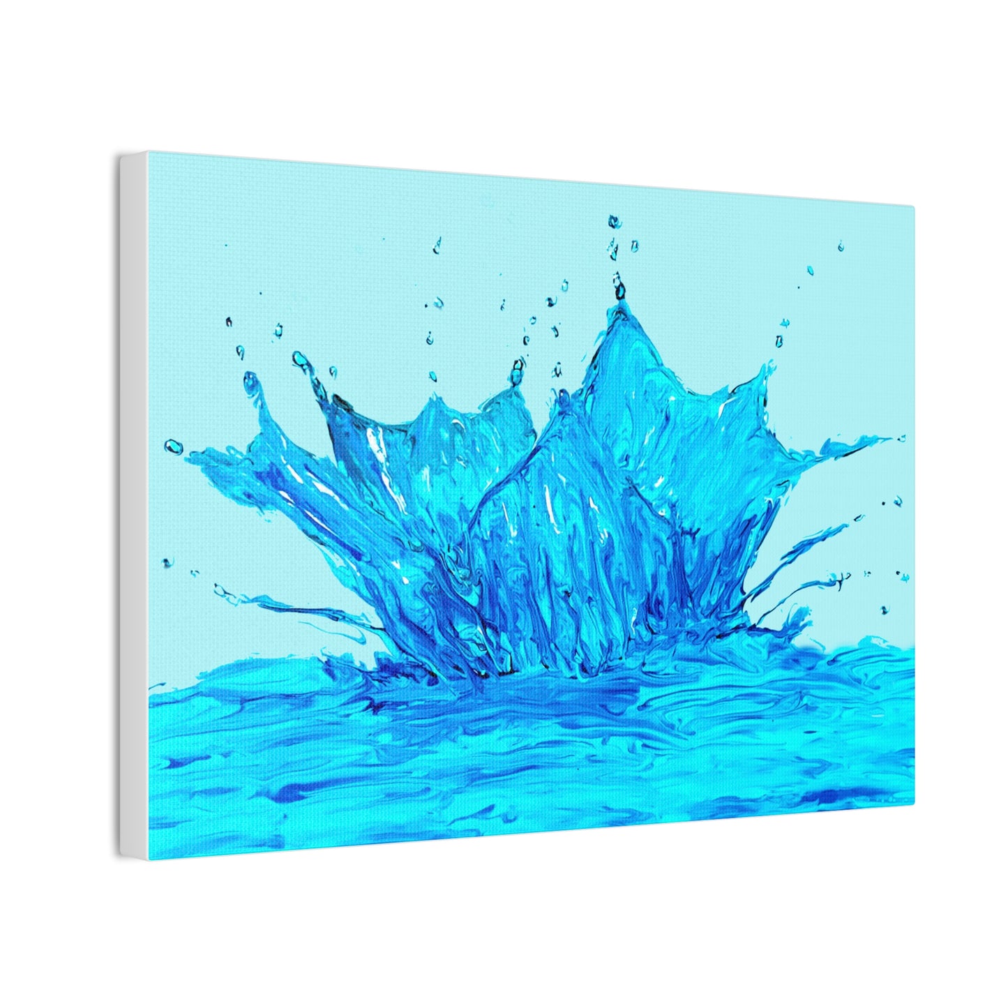 Splash of Life: Dynamic Water in Motion stretched canvas print