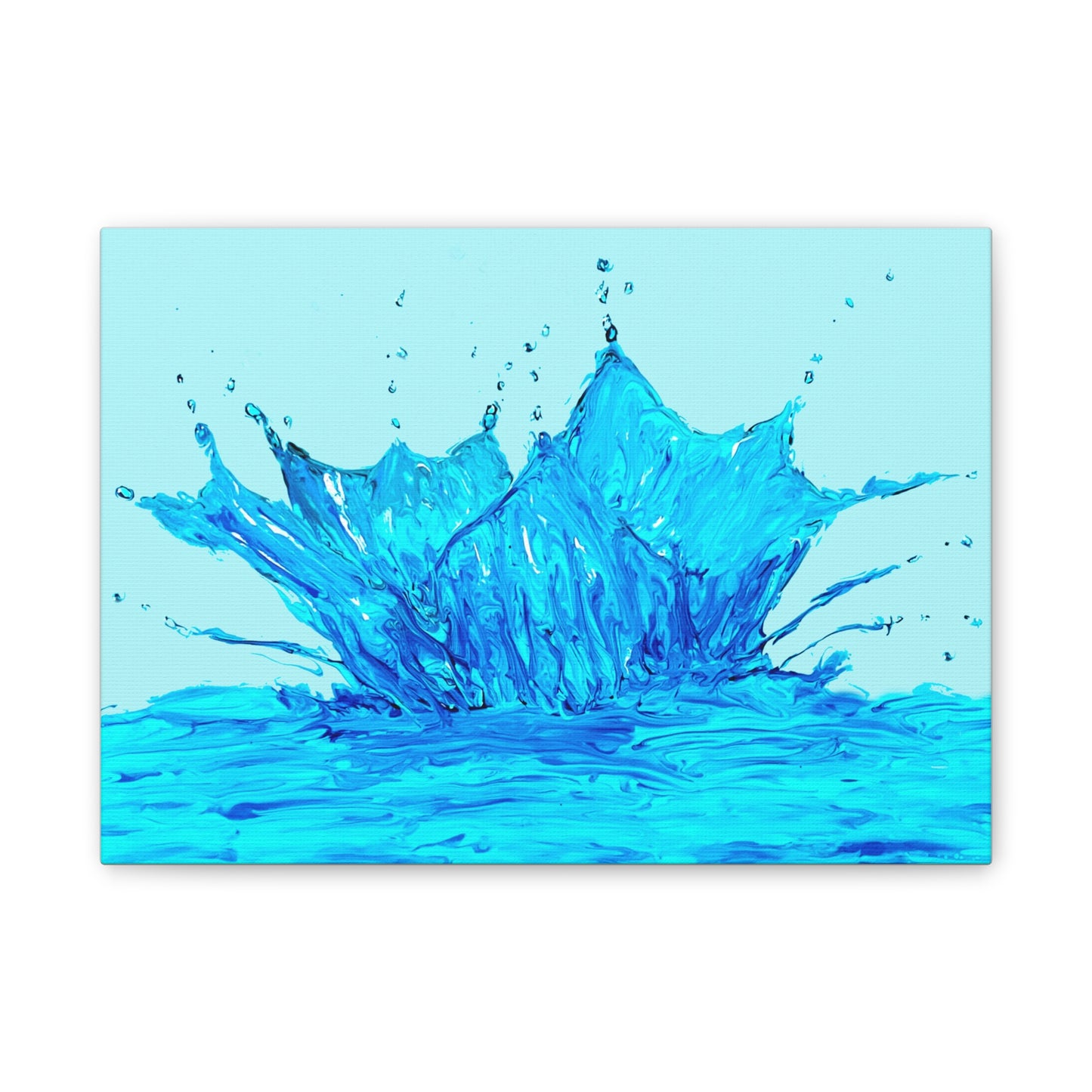 Splash of Life: Dynamic Water in Motion stretched canvas print