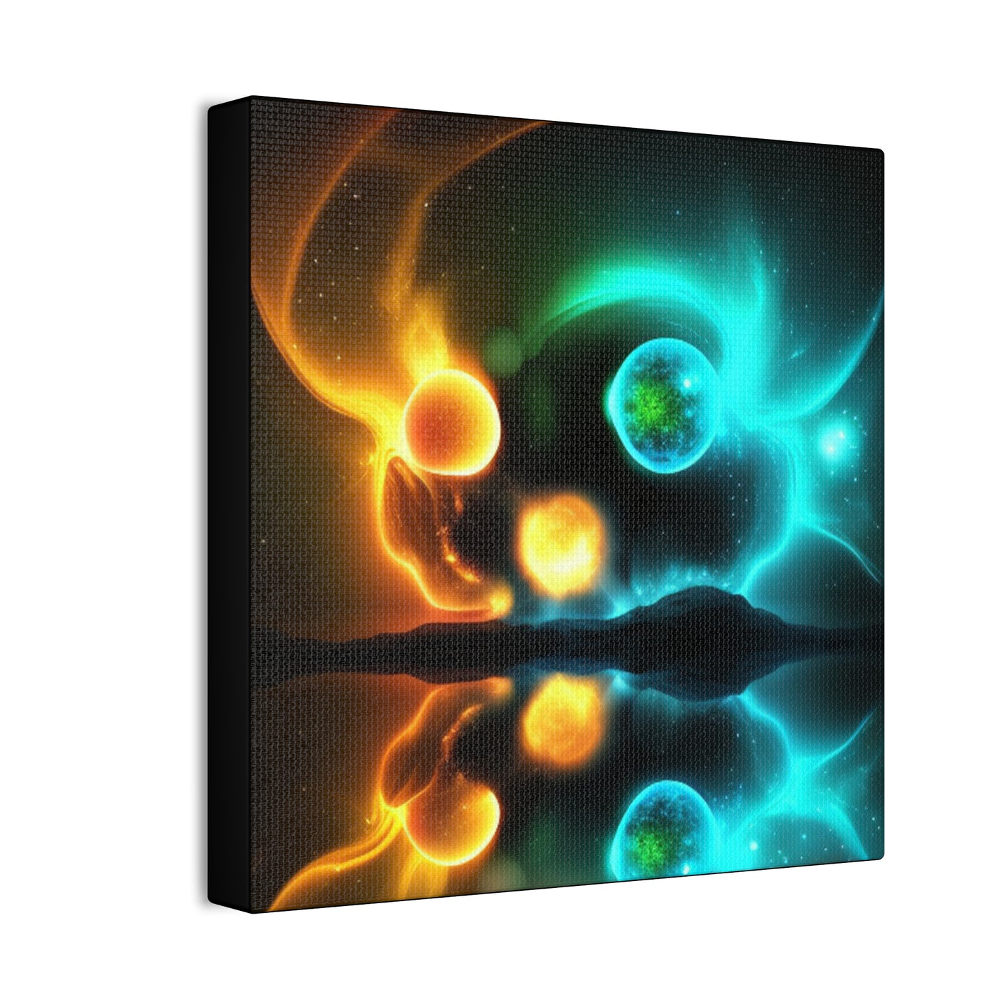 Aurora Harmony: Dance of Northern Lights Stretched Canvas Print