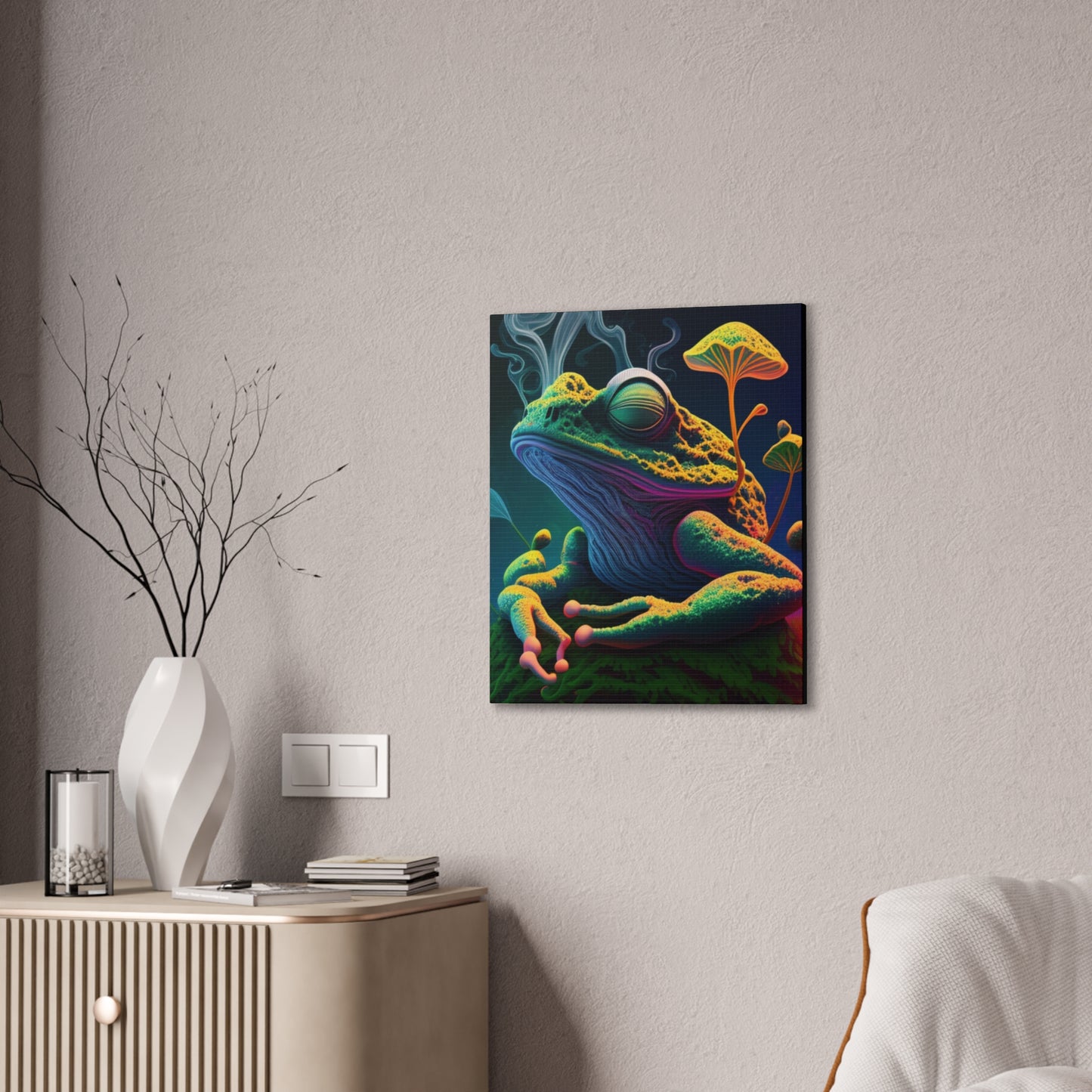 Psychedelic Frog Canvas