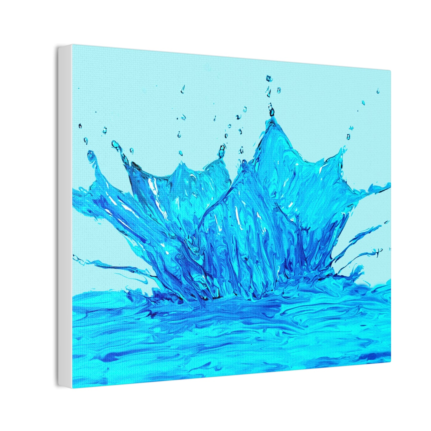 Splash of Life: Dynamic Water in Motion stretched canvas print