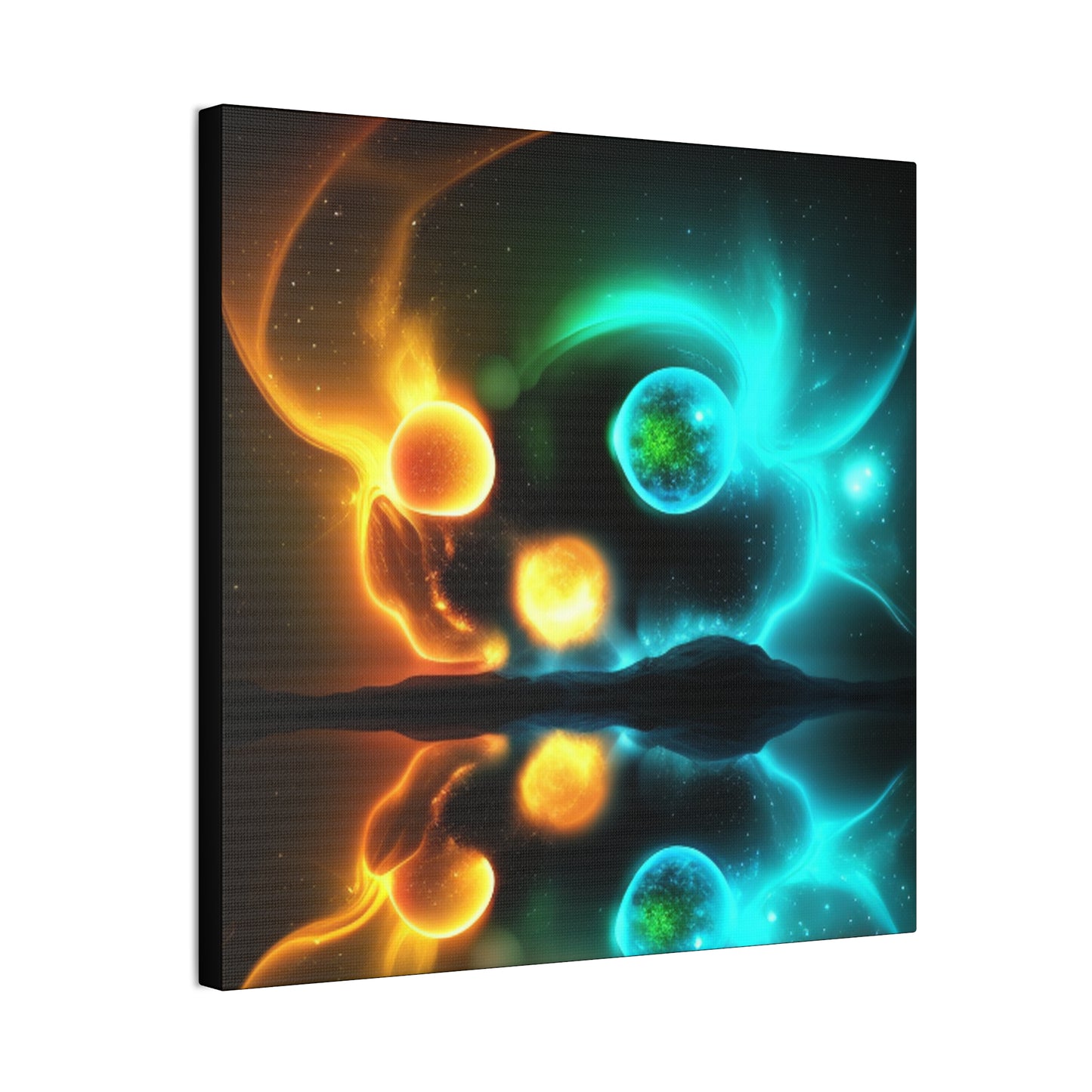 Aurora Harmony: Dance of Northern Lights Stretched Canvas Print
