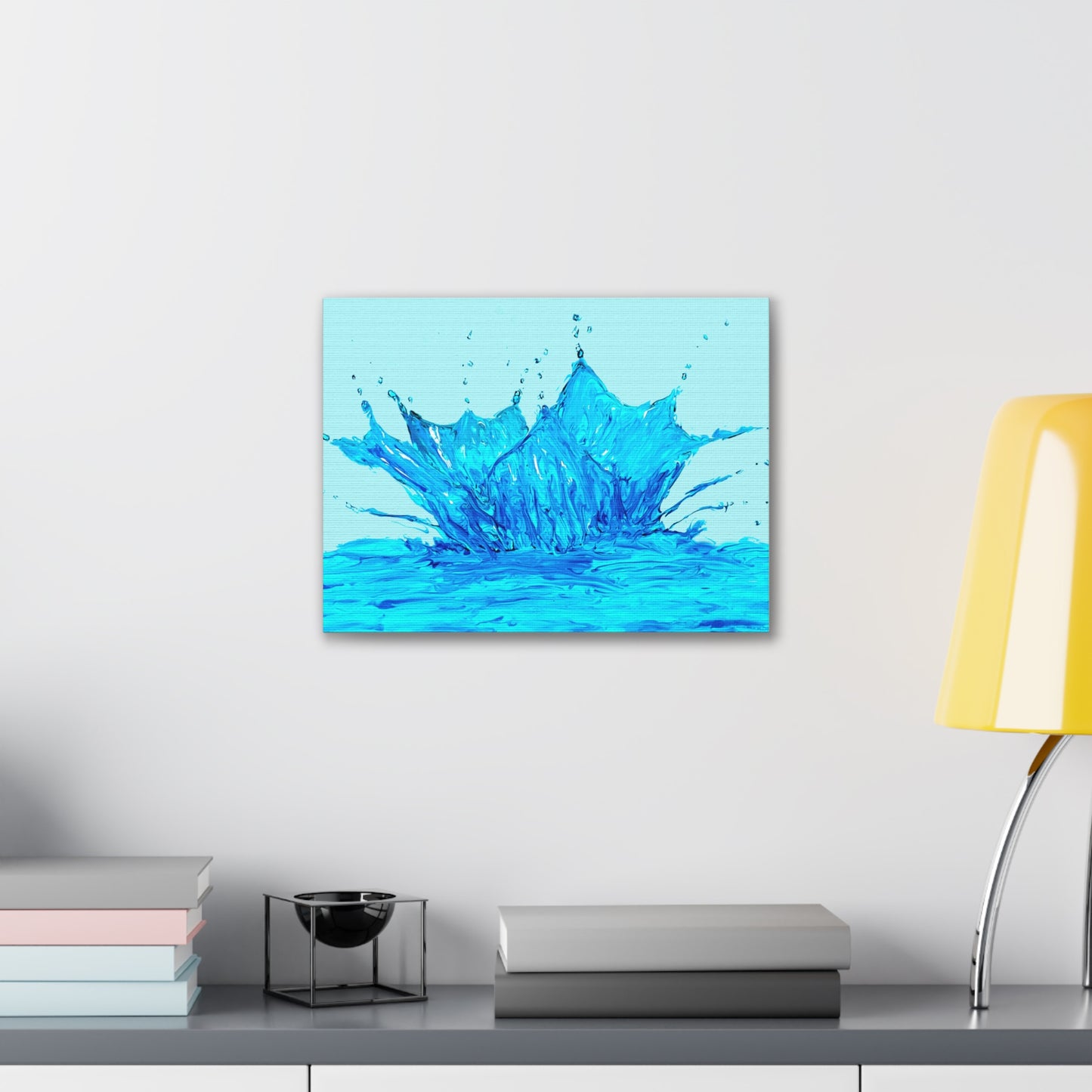 Splash of Life: Dynamic Water in Motion stretched canvas print