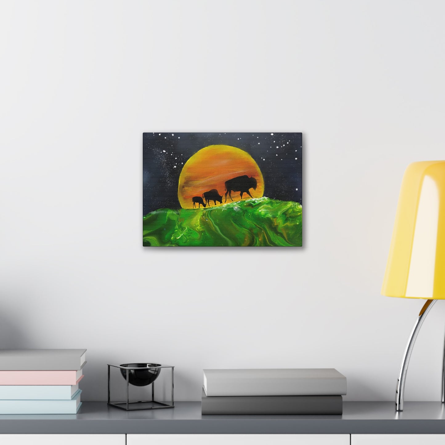 Majestic Bison Journey stretched canvas print