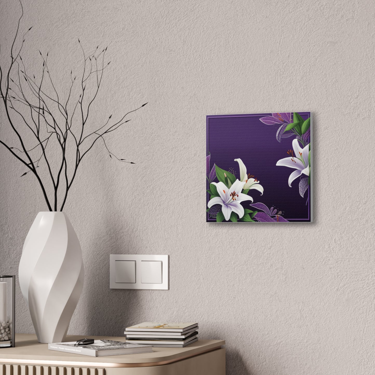Lilies in Twilight Canvas
