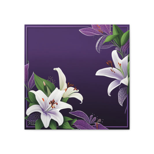 Lilies in Twilight Canvas