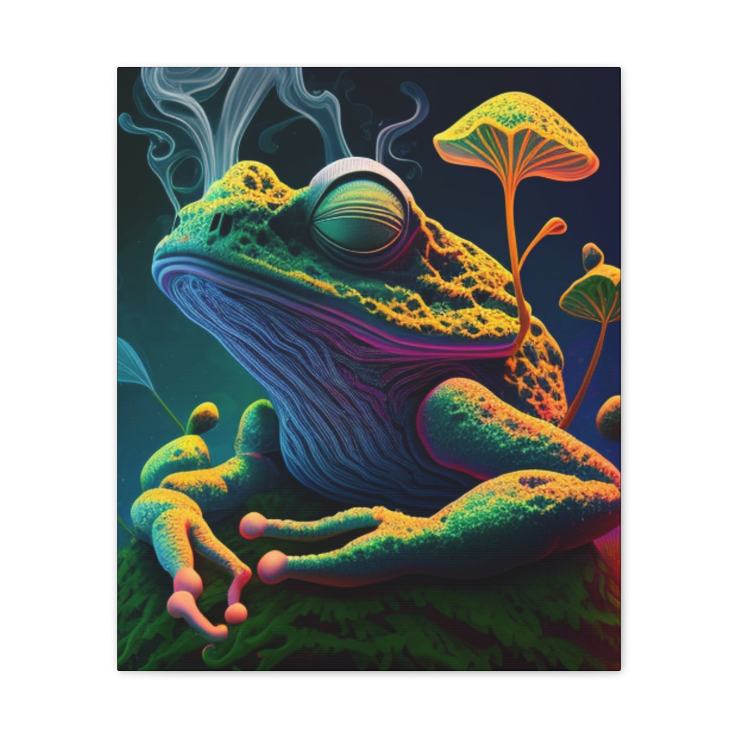 Psychedelic Frog Canvas