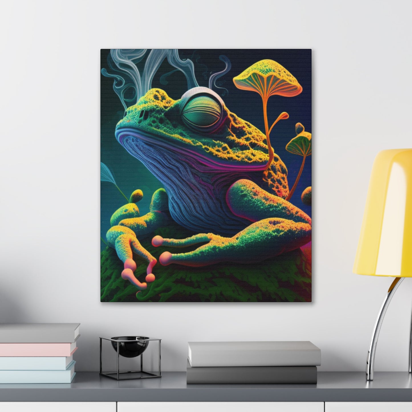 Psychedelic Frog Canvas