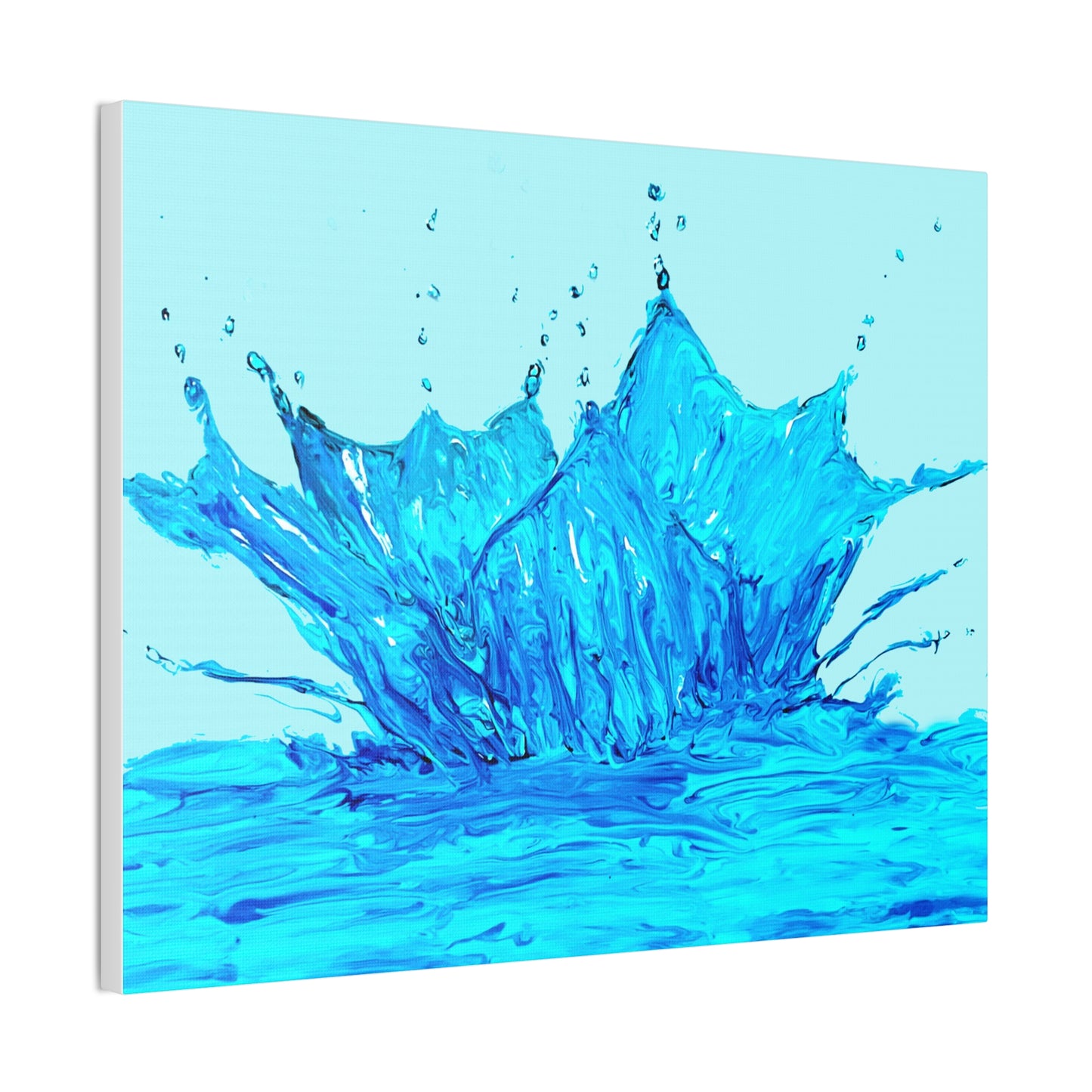 Splash of Life: Dynamic Water in Motion stretched canvas print