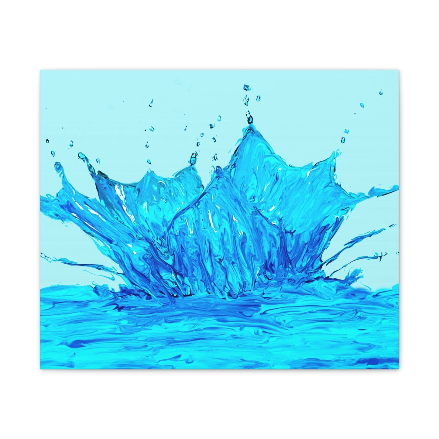 Splash of Life: Dynamic Water in Motion stretched canvas print