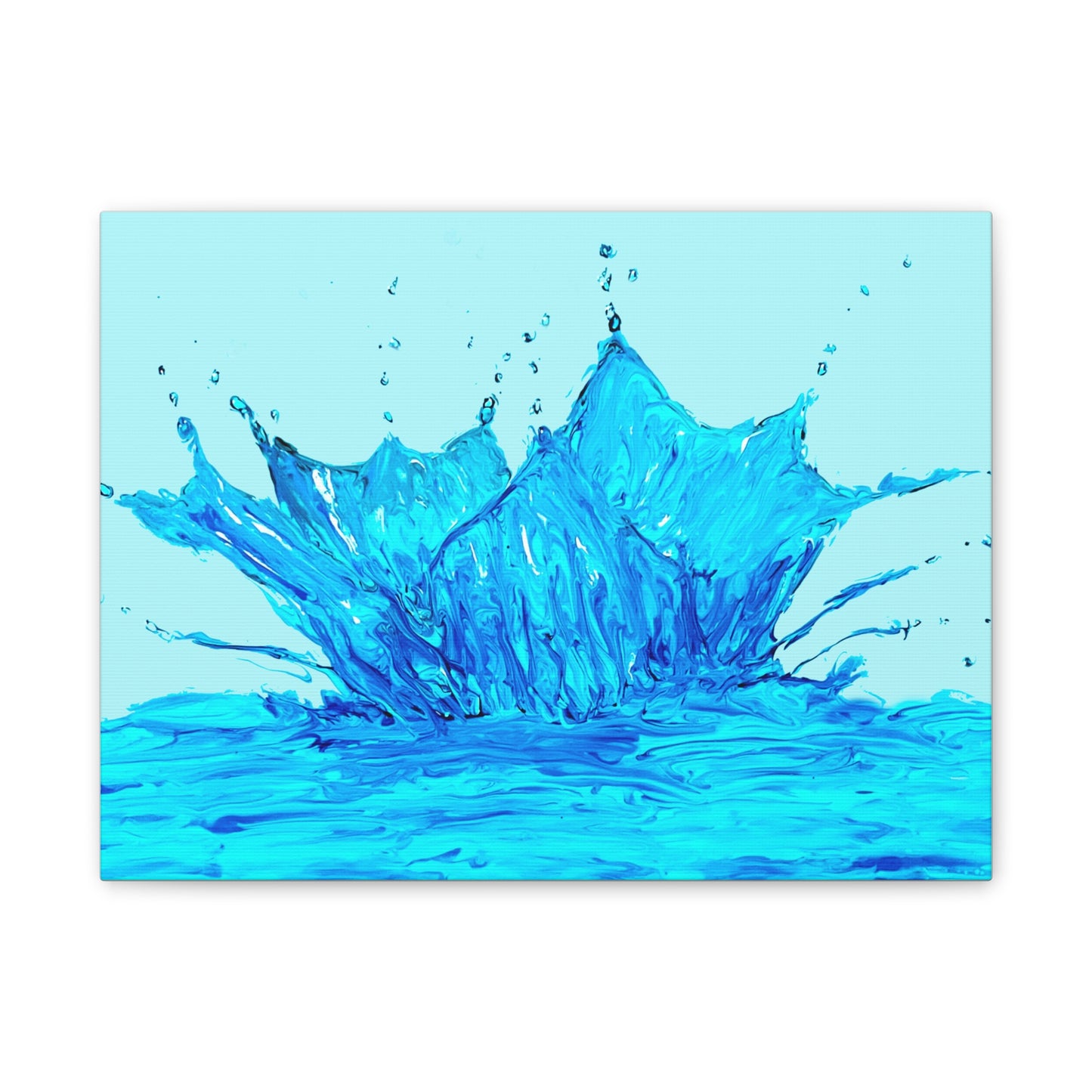 Splash of Life: Dynamic Water in Motion stretched canvas print