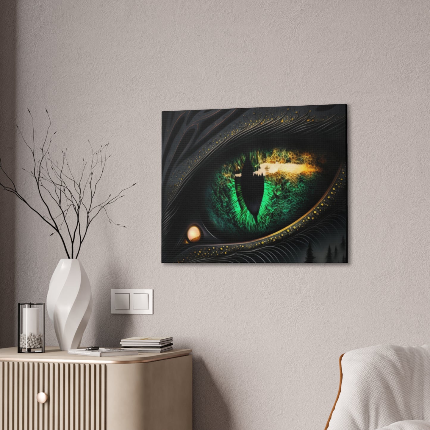 Steampunk Dragon Eye Canvas