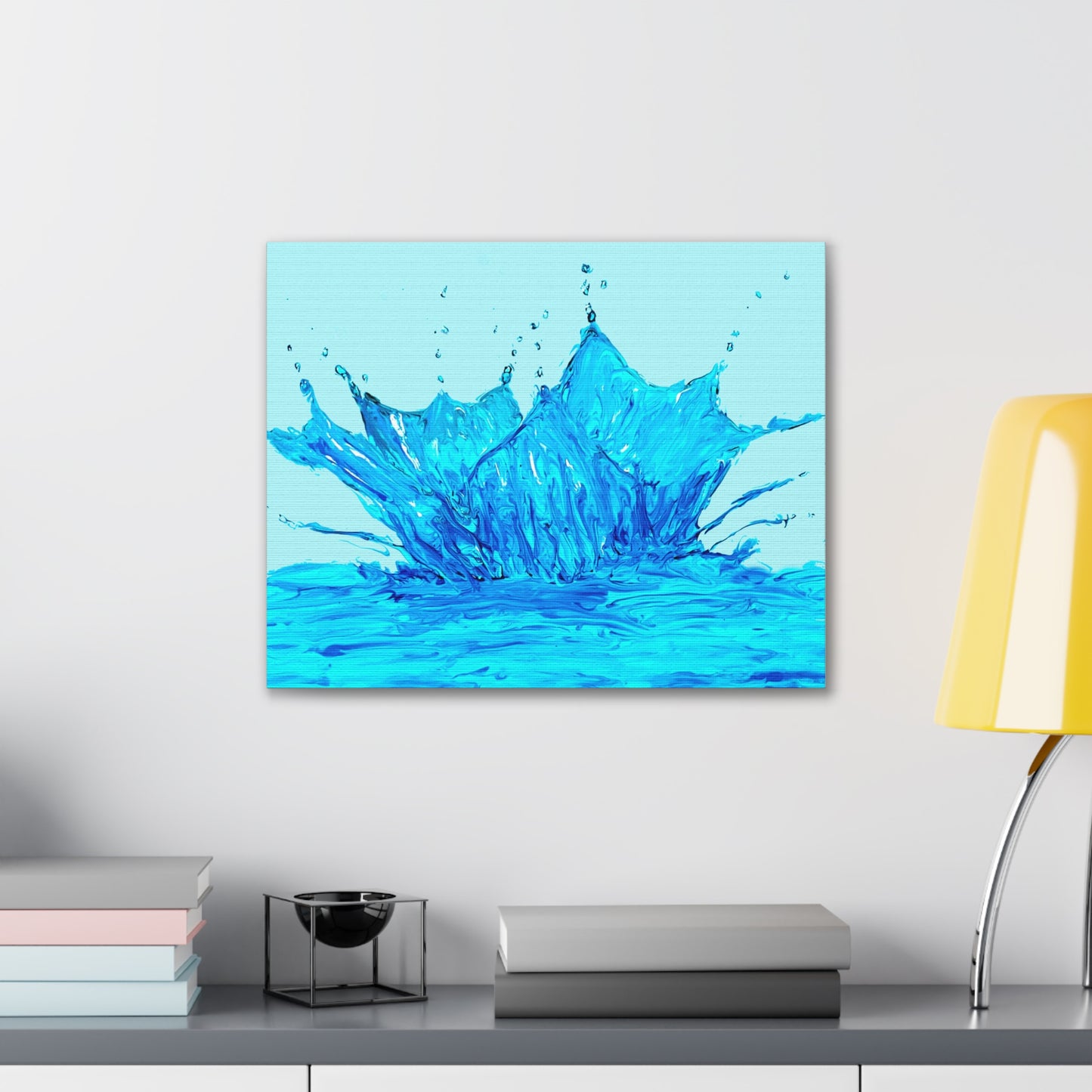 Splash of Life: Dynamic Water in Motion stretched canvas print