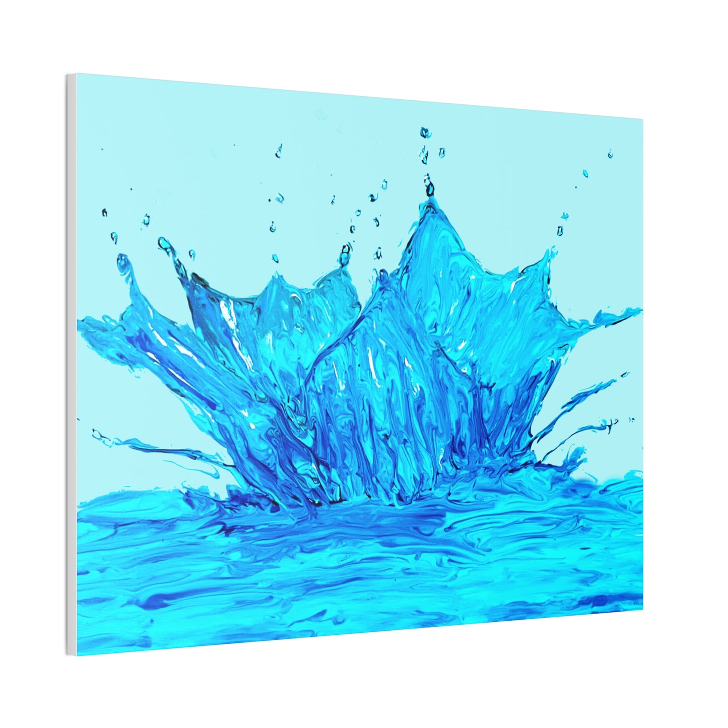 Splash of Life: Dynamic Water in Motion stretched canvas print
