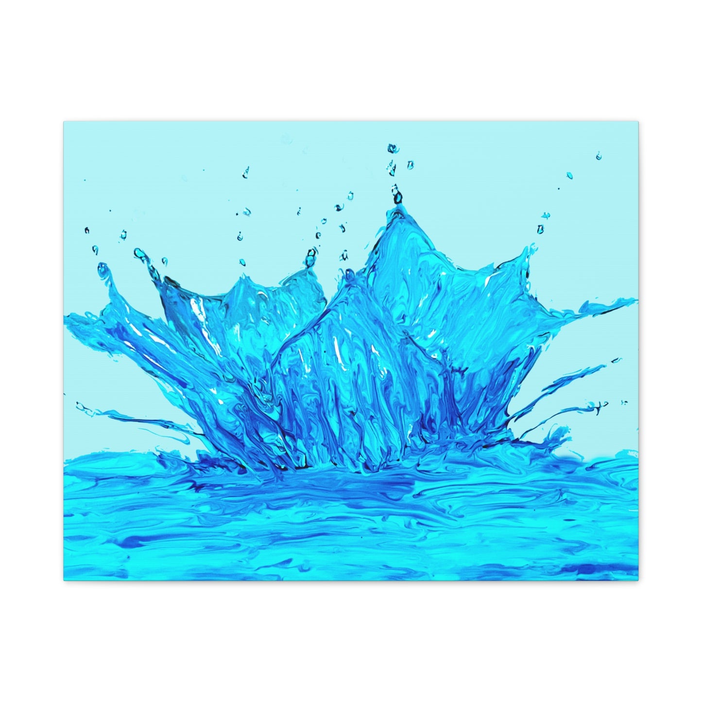 Splash of Life: Dynamic Water in Motion stretched canvas print
