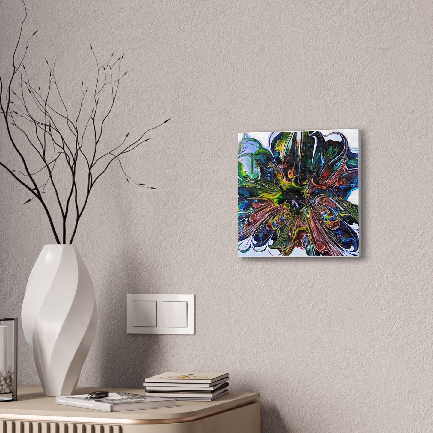 Color Burst Blossom Canvas